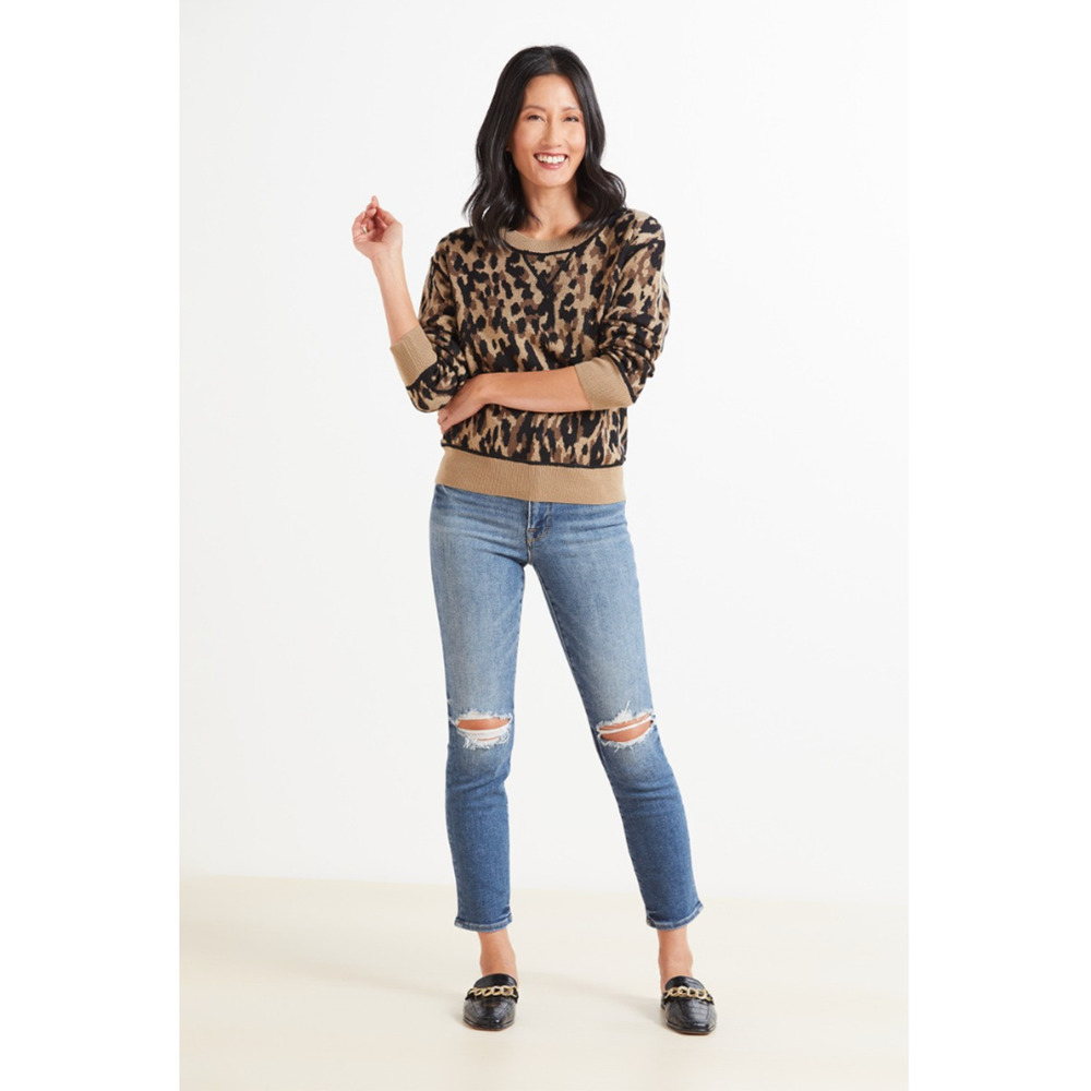 JOHN & JENN Evereve Wes Camo Pullover Sweater // XS - Picture 3 of 11